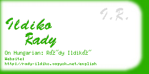 ildiko rady business card